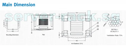 TOTEN Professional 42U Server Rack / Equipment Rack / Cabinet - 42U, 19" (W800 x D1000mm) - Image 7